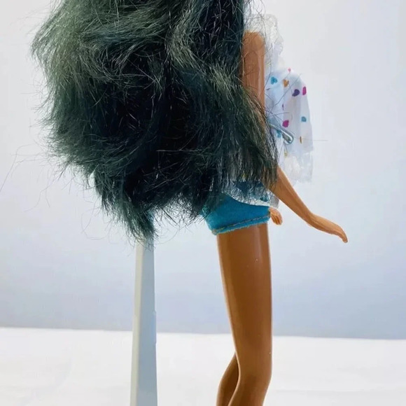 MATTEL BARBIE Asian Doll Long Black Hair Brown Eyes Two Piece Outfit 12" Tall - Picture 8 of 11